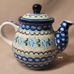 Unikat Polish Pottery Tea Or Coffee Pot 20 Ounces NEW!